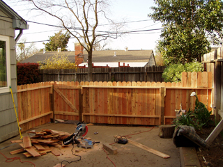After repairing fence